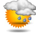 Docela hezky, ale pravděpodobnost přeháněk Forecast icon
